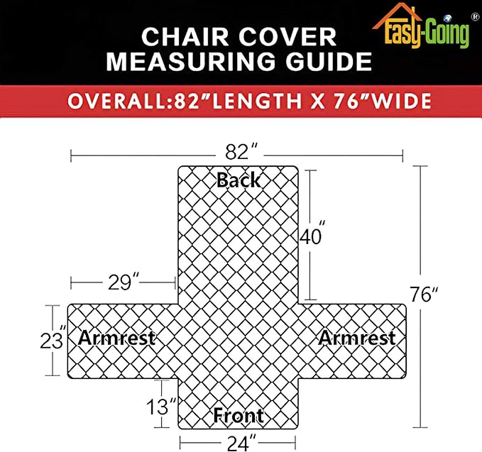 Easy-Going Chair Sofa Slipcover Reversible Sofa Cover Water Resistant Couch Cover Furniture Protector Cover with Elastic Straps for Pets Kids Children Dog Cat (Chair, Gray/Gray)