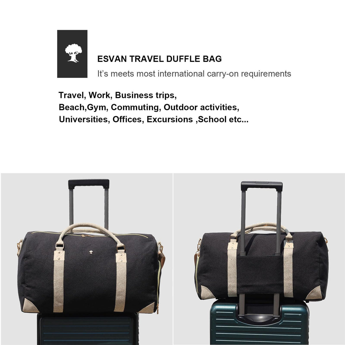 Travel Duffle Bag, Weekender Bag for Women with Shoe Compartment, Carry on Overnight Bag Gym Duffel Bag, Mommy Hospital Bags