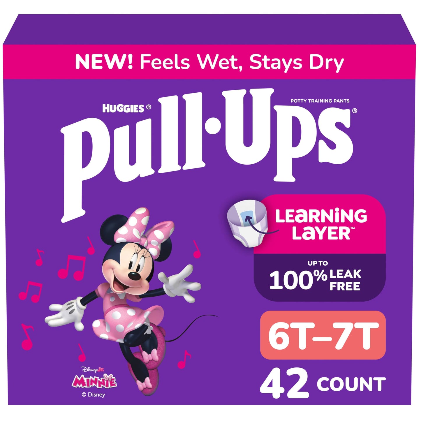 Pull-Ups Girls' Potty Training Pants, Size 6T-7T Training Underwear (55-75 lbs), 42 Count
