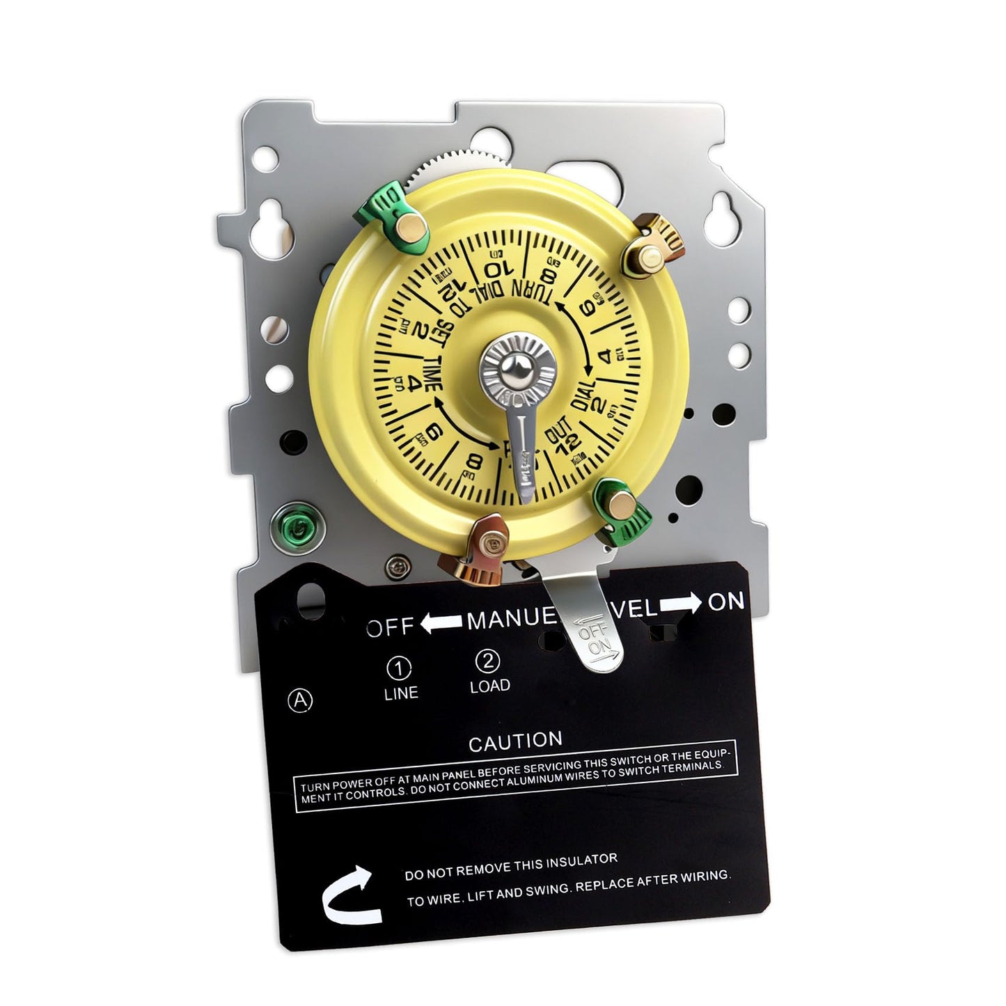 T101M Pool Timer Mechanism Only, Pool Pump Timer, 120V 2HP SPST 40A Time Switch, 24 Hour 12 ON/Off for Pool Pump, Heavy-Duty Mechanical Time Switches,Time Switch Mechanism Only, 5 Years Warranty