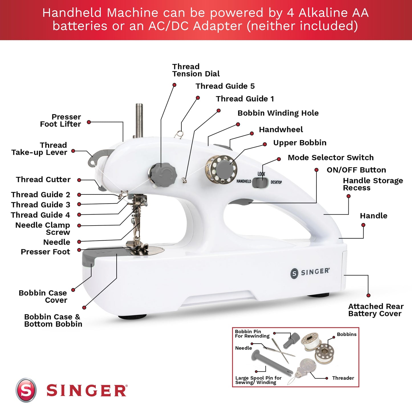 SINGER Stitch Quick + Portable Cordless Mending Machine Bundles (Two Thread Stitch Quick + & Bundle)