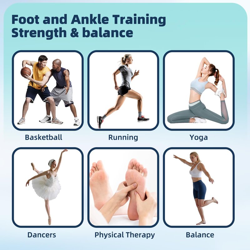 Comness Balance Trainer Kit, Ankle Strengthener Exerciser for Sprained, Single Leg Balance Board and 40 Inch Beam for Plantar Fasciitis Relief, Blackboard Foot Trainer (with Cork Massage Ball)