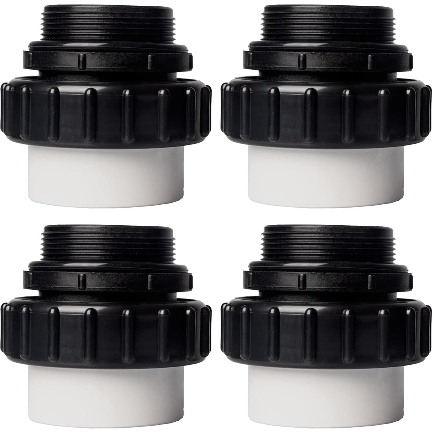 TonGass (4-Pack) 2" MIP x 2" PVC Hi-Temp Unions Compatible with Pentair Whisperflo & Intelliflo Pool Pumps Hand-Tightened Pool Pump High Temp Unions Replacement for Schedule 40 Male Adapters
