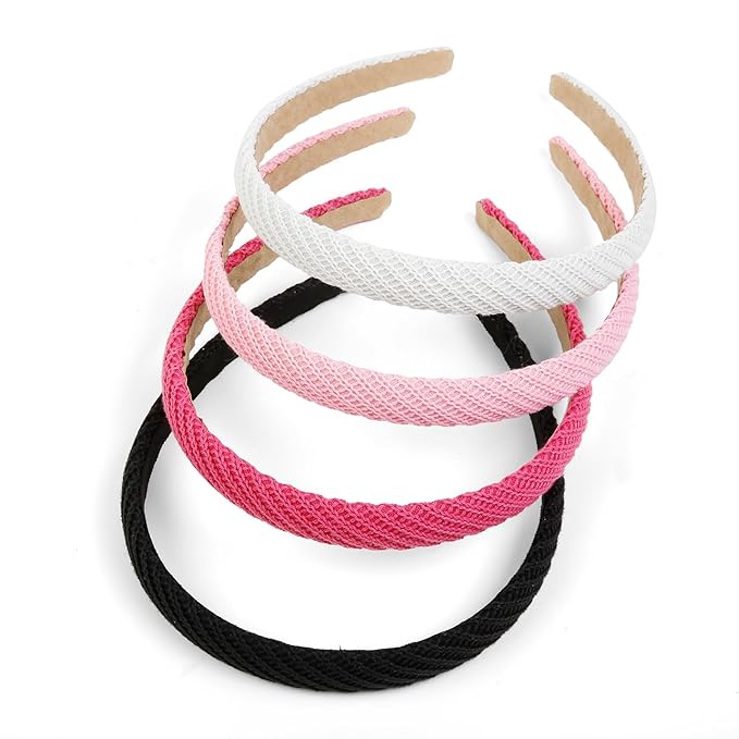 AIBFRID Headbands for Women Non Slip Thin Knitted Hairbands Trendy Headband for Women's Hair Cute Solid Colors Fashion Hair Accessories 4 PCS