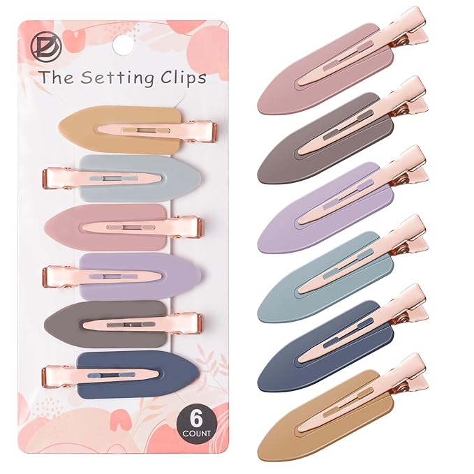 D No Crease hair clips - Creaseless No Bend Hair Clip for Woman - Hair Clips for Makeup Bangs Hair styling Salon Skincare Clips