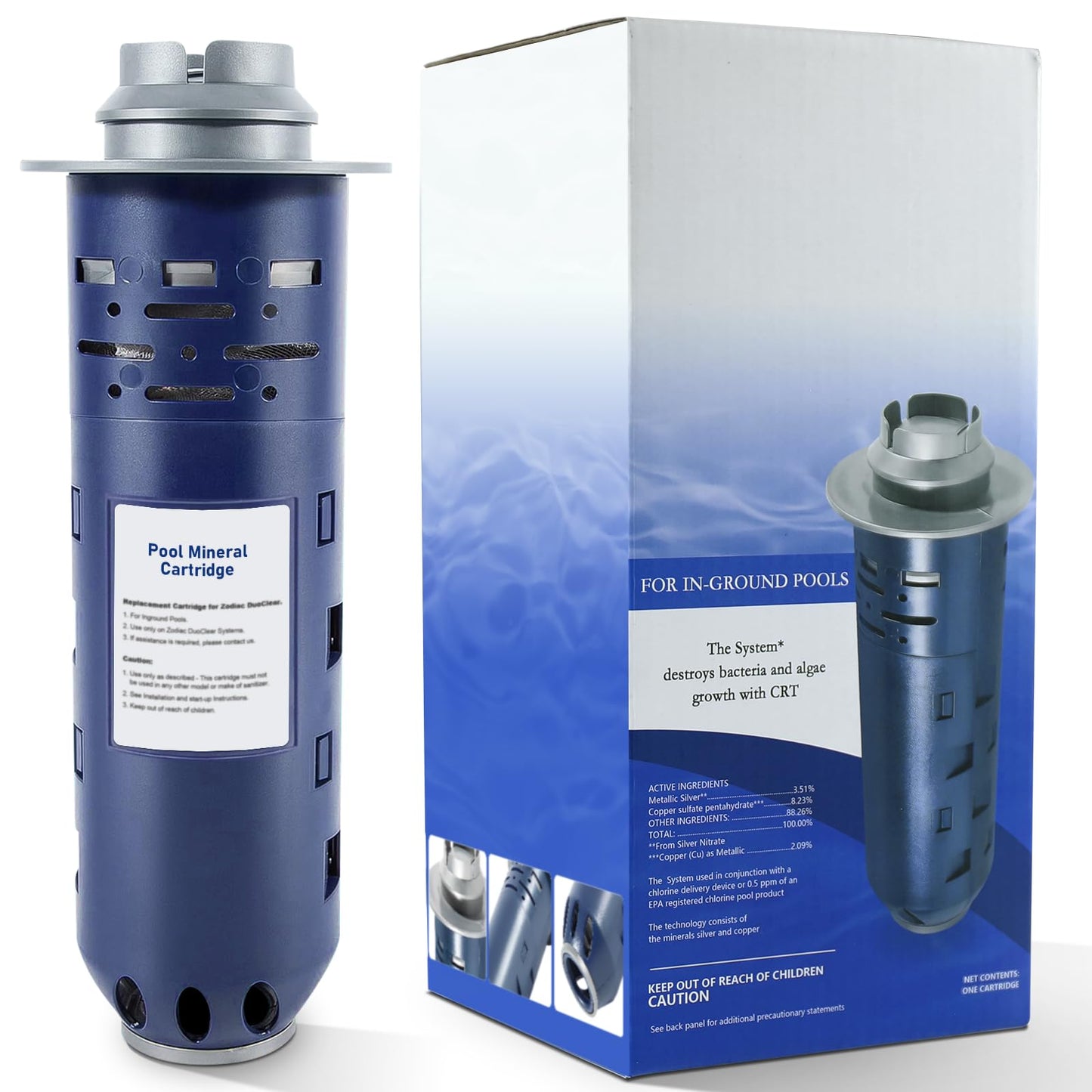 Replacement W28000 W28001 W28002 for Nature2 Duoclear 25 35 Pool Mineral Cartridge for Zodiac DuoClear Fusion, Fusion Soft, Vision Pro System Above Ground Inground, Deep Purple