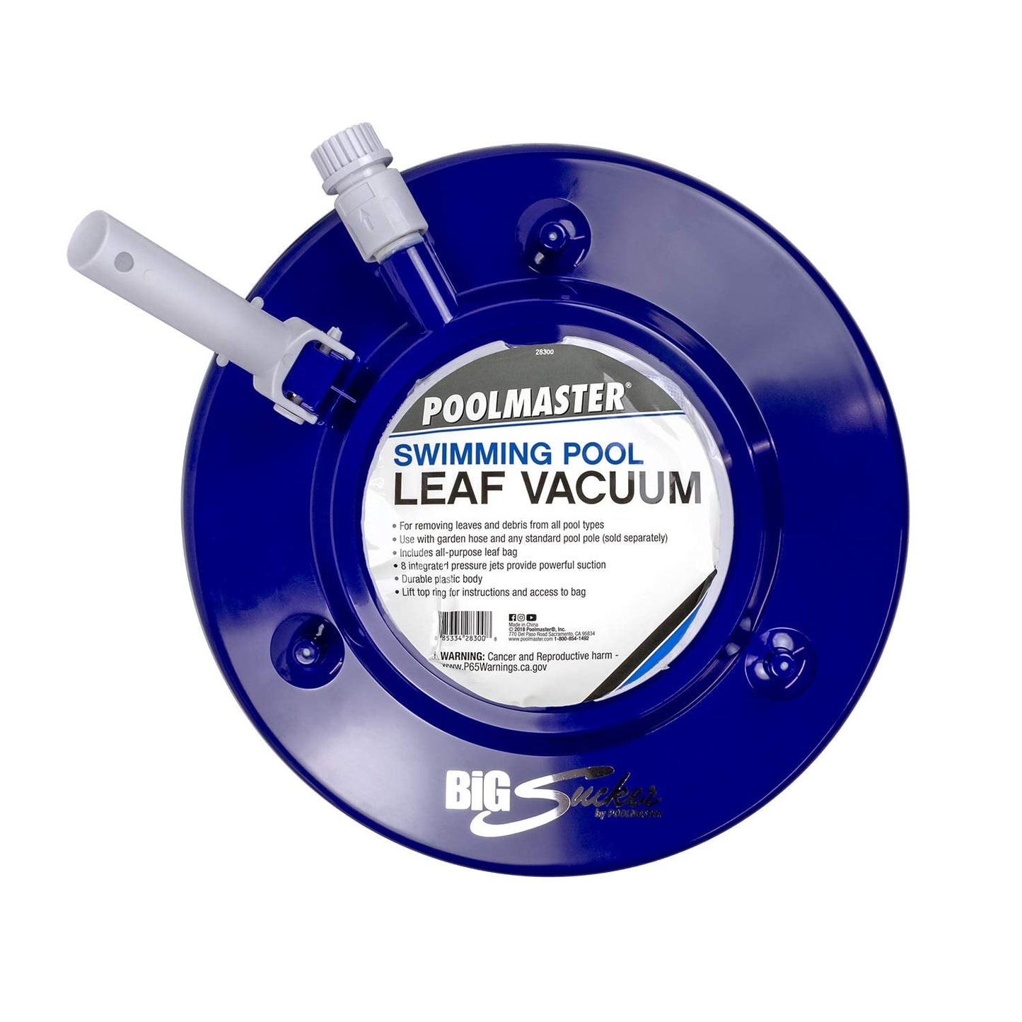Poolmaster 28300 Big Sucker Manual Swimming Pool Leaf Vacuum Head, Blue