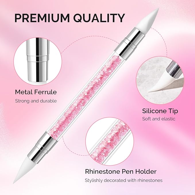 MelodySusie 10 Pcs Nail Art Sculpture Pen Acrylic Dual Tipped Brushes for Resin Nail Art Tools for Design Nail Foil Carving Drawing Effect Shaping Drawing Nail Tools for Home Salon