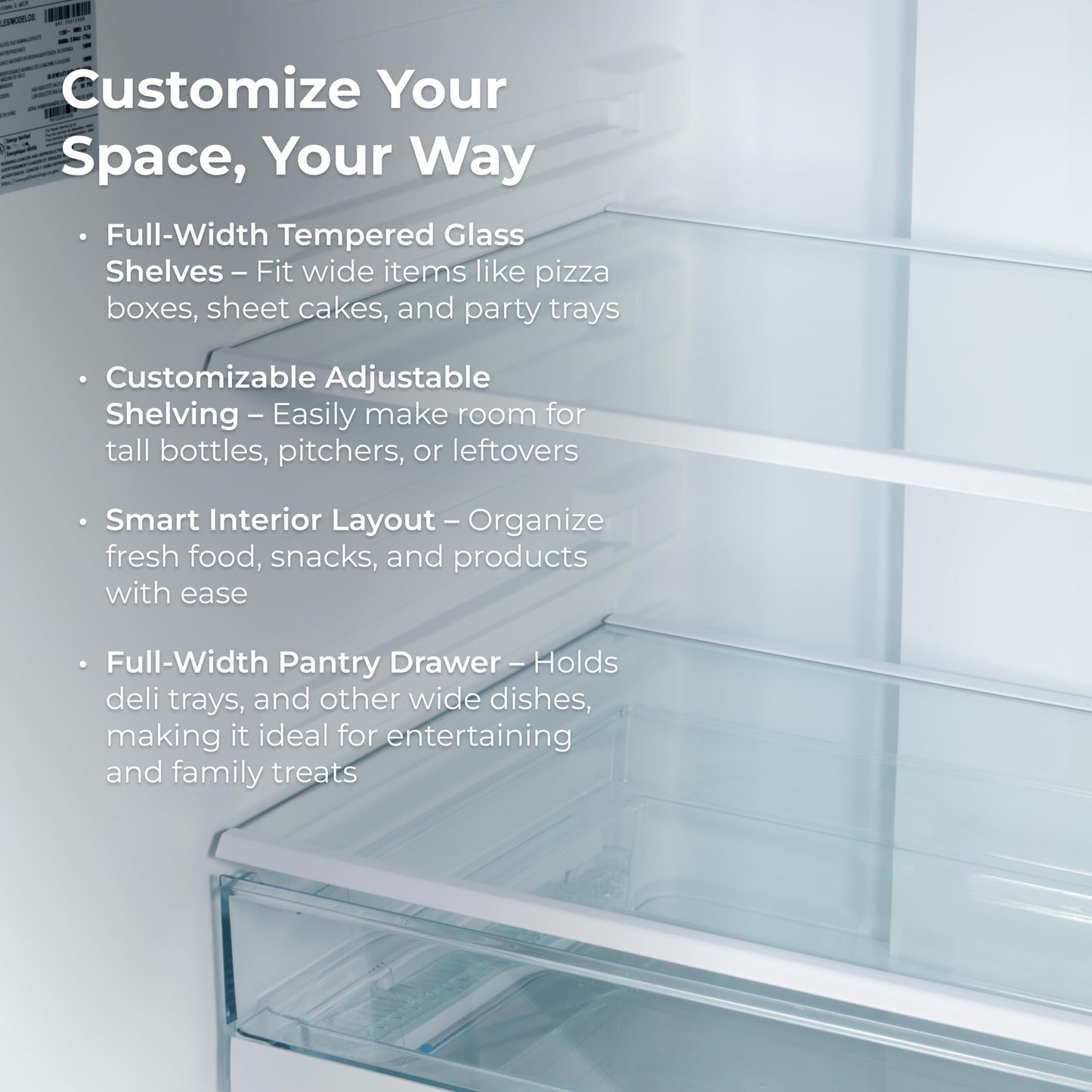 Kenmore 36" French Door Refrigerator with Freezer - Accela Chill, Adjustable Shelving, Humidity Controlled Crispers, ENERGY STAR Certified, 20.3 cu. ft. Capacity, Fingerprint Resistant Stainless Steel