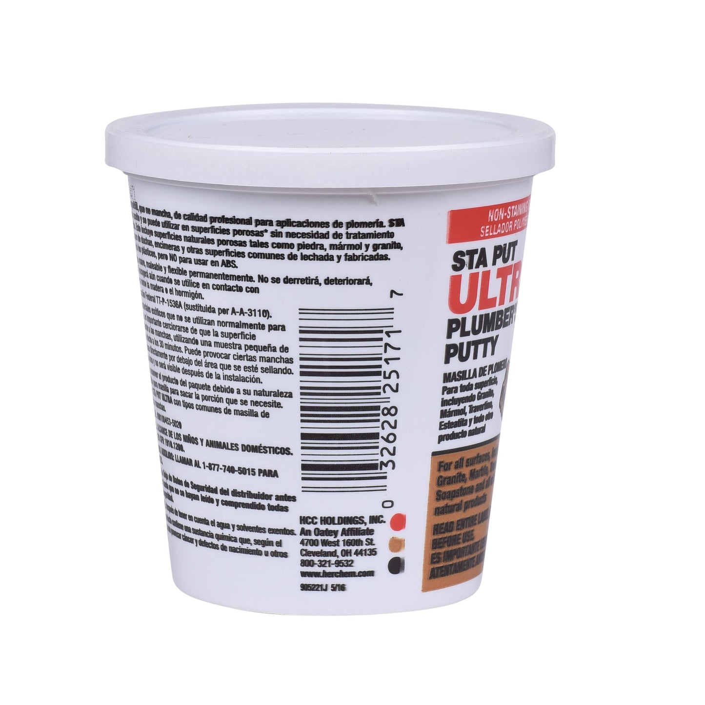 Oatey 25171 Sta Put Ultra Plumbers Putty, 14 oz Size
