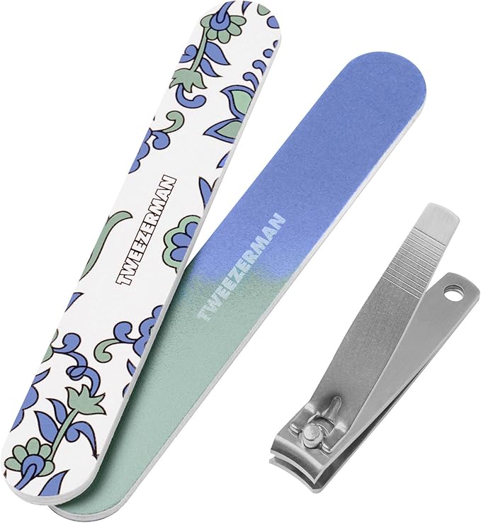 Tweezerman Blue and Green Paisley Manicure Kit