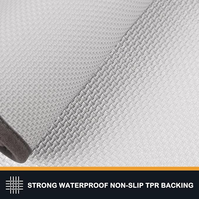 PURRUGS Dirt Trapping Door Mat 20" x 31.5", Non-Skid/Slip Machine Washable Microfiber Entrance Rug, Shoes Scraper, Dog Doormat, Super Absorbent Floor Mat for Muddy Wet Shoes and Paws, Grey