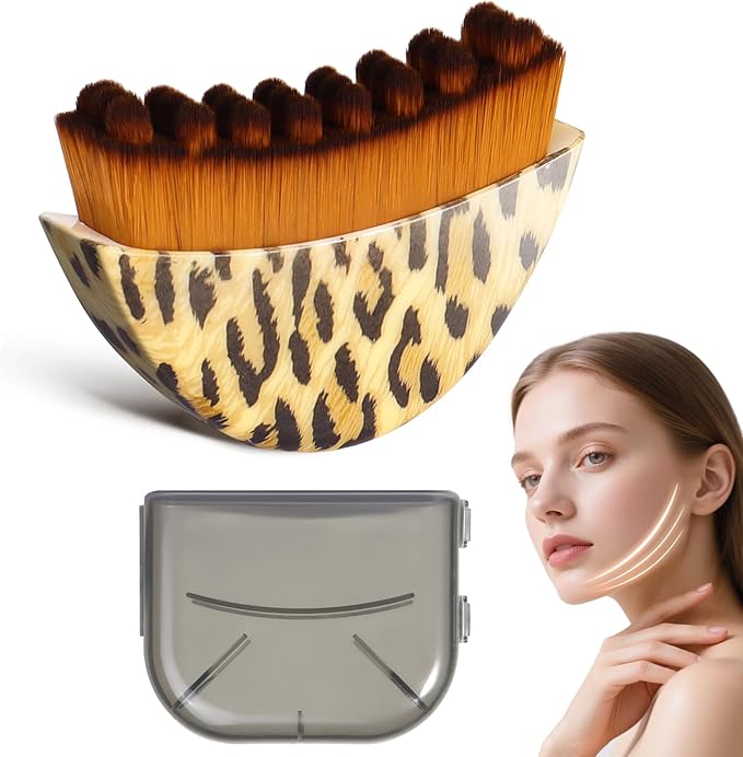 Lymphatic Contour Face Brush, Lymphatic Drainage Brush with Soft Bristles, Gua Sha for Sculpting, Anti-Puffiness, Lift & Tighten, Ergonomic & Hypoallergenic, Suitable for All Skin Types