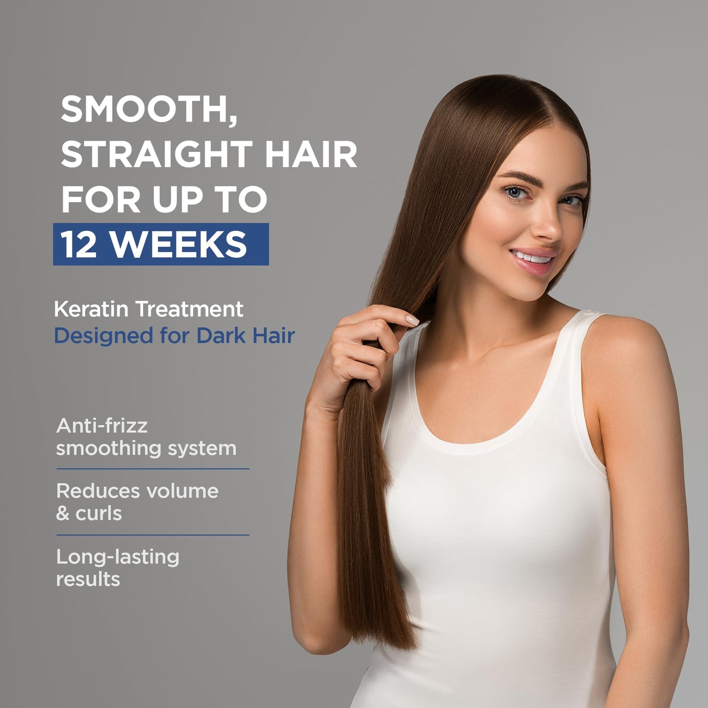 KATIVA Brazilian Keratin Hair Straightening Treatment Blonde, 12 Weeks Smooth Hair at Home, Anti Frizz Smoothing System for Light & Blonde Hair, Formaldehyde Free