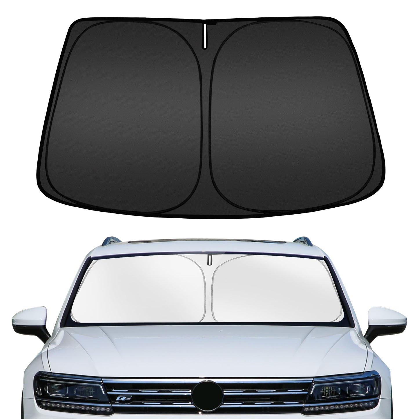 ARISMOTOR Windshield Sun Shade for Volkswagen Tiguan 2018-2025, Custom Fit Foldable Front Window Sunshade Sun Visor Protector, Block UV Rays Keep Your Car Cooler
