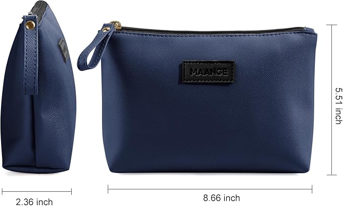 Cosmetic Bags for Women Small Makeup Bag for Purse Pu Leather Makeup Pouch Travel Makeup Bag with Zipper Make Up Bag for Travelling