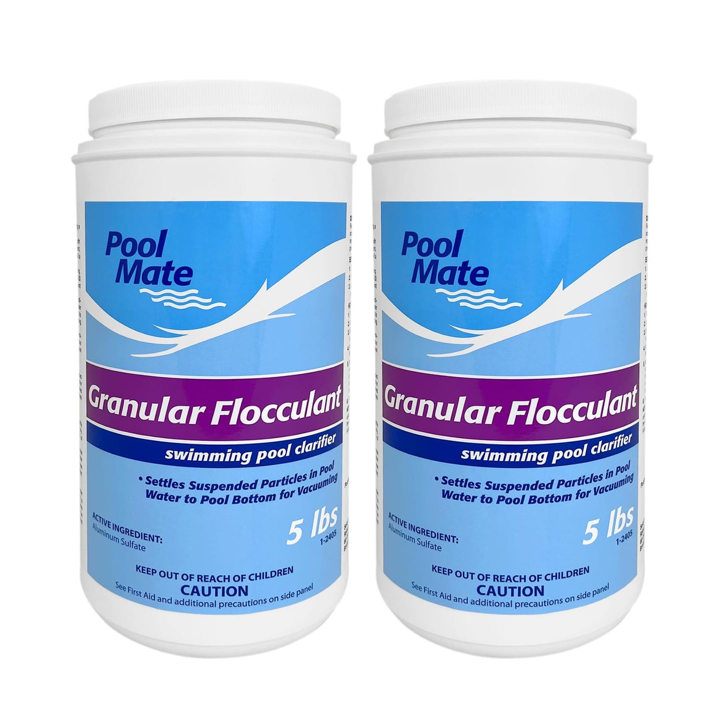 Pool Mate 5-Pounds 2-Pack Premium Granular Flocculant, Pool Clarifier, Made in USA