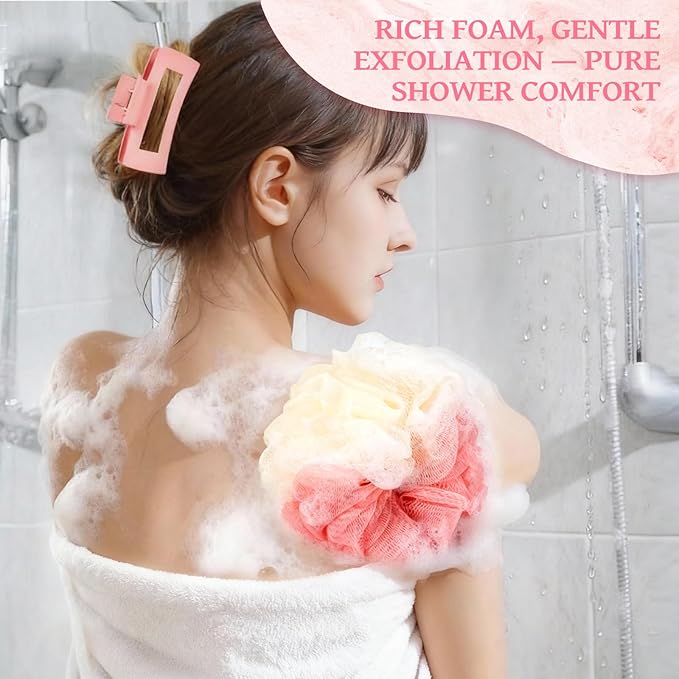 Small Gifts for Women - Spa Headband for Washing Face Set for Her with Headband, Wristbands, Bath Sponge, Scrunchie & Face Brush, Thoughtful Birthday Gift for Mom, Wife, Girlfriend or Best Friend