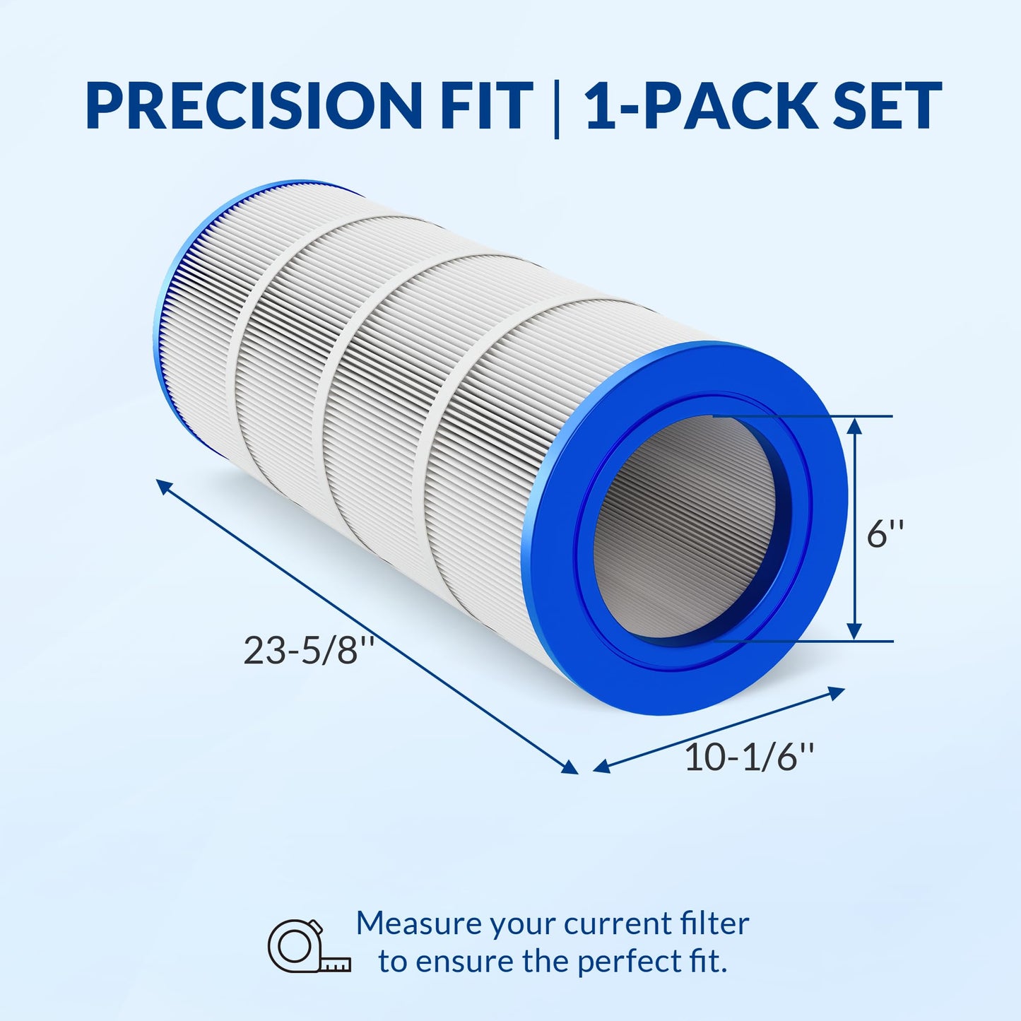 Swimara Pro Series Filter Cartridge, Replacement for PAP100 R173215 59054200 Unicel C-9410 Filbur FC-0686, Compatible with Pentair Clean & Clear 100, 3oz Trilobal Fabric, 100 Sq. Ft.