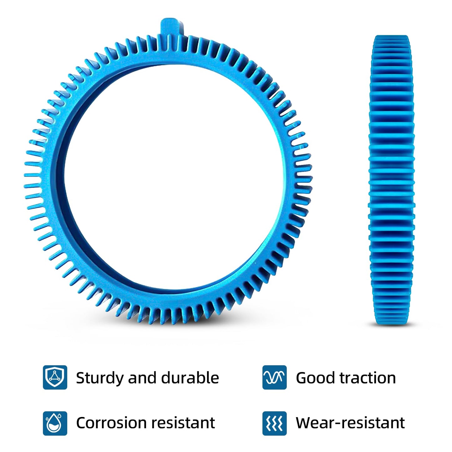AR-PRO Replacement Tires with Super Hump | Compatible with Poolvergnuegen 896584000-143, Fits Select Poolvergnuegen/Hayward Phoenix Cleaners, 4-Pack