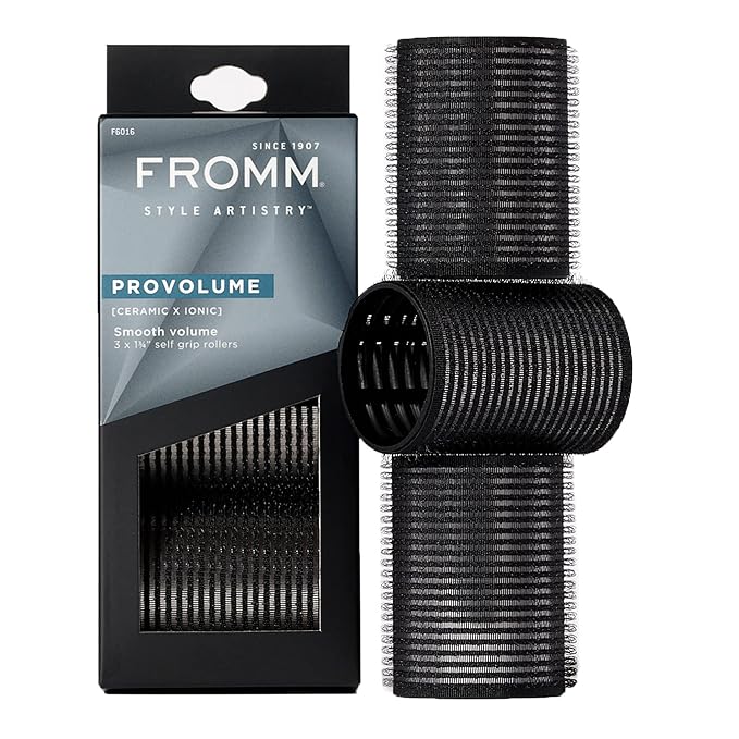 Fromm ProVolume 1.75" Self-Grip Ceramic Ionic Thermal Hair Rollers, 3 Count, Large Salon Quality Hair Curlers for Medium to Long Length Hair and Curtain Bangs