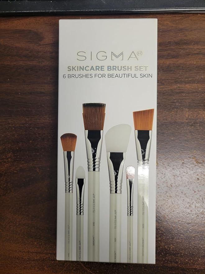 Sigma Beauty Skincare Brush Set Ã¢ÂÂ Skincare Brushes for Applying Skincare Products to Face and Skin, Includes 6 Skincare Tools for Masks, Creams, Gels, and Serums (6 Pcs)