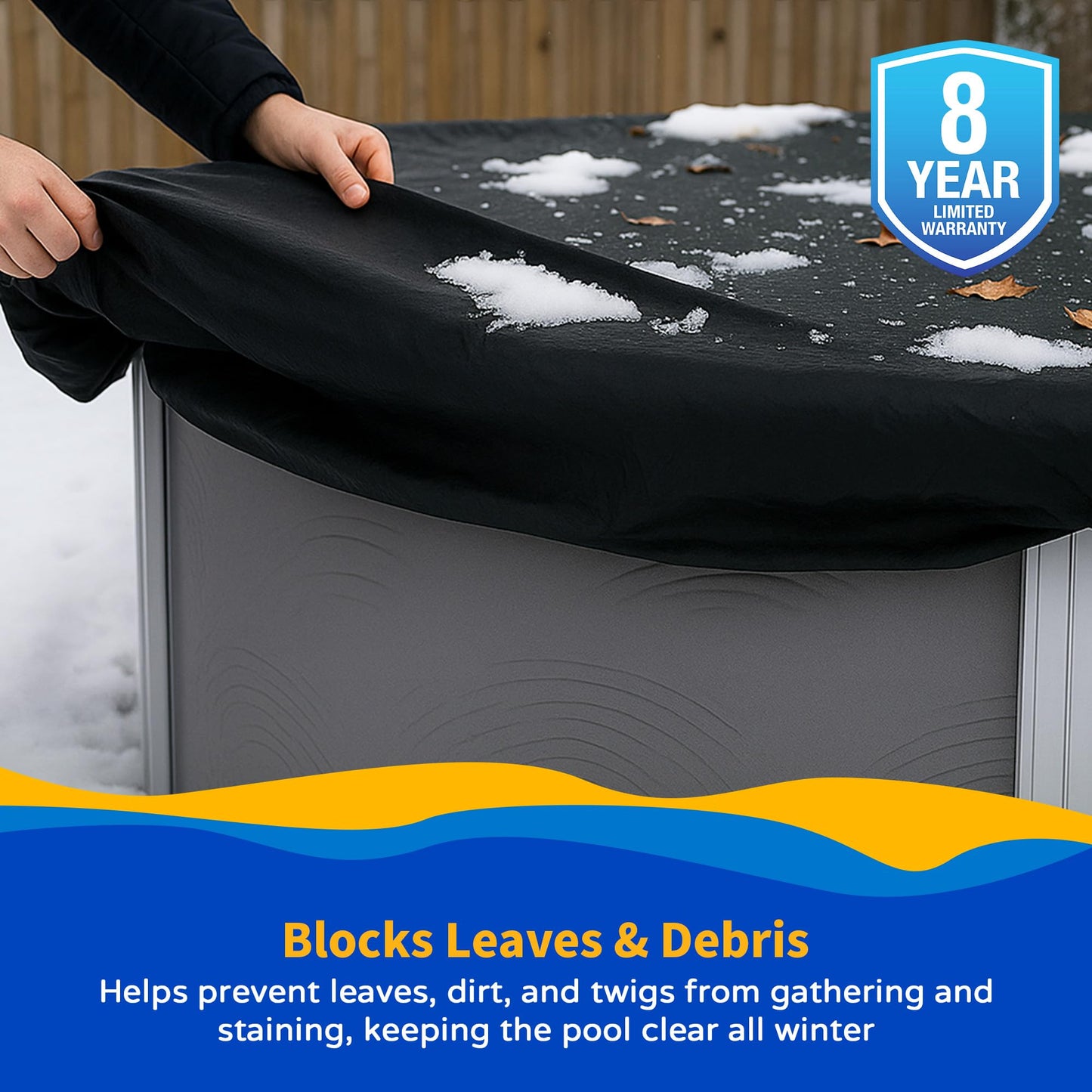 Blue Wave 8-Year 28-ft Round Above Ground Pool Winter Cover