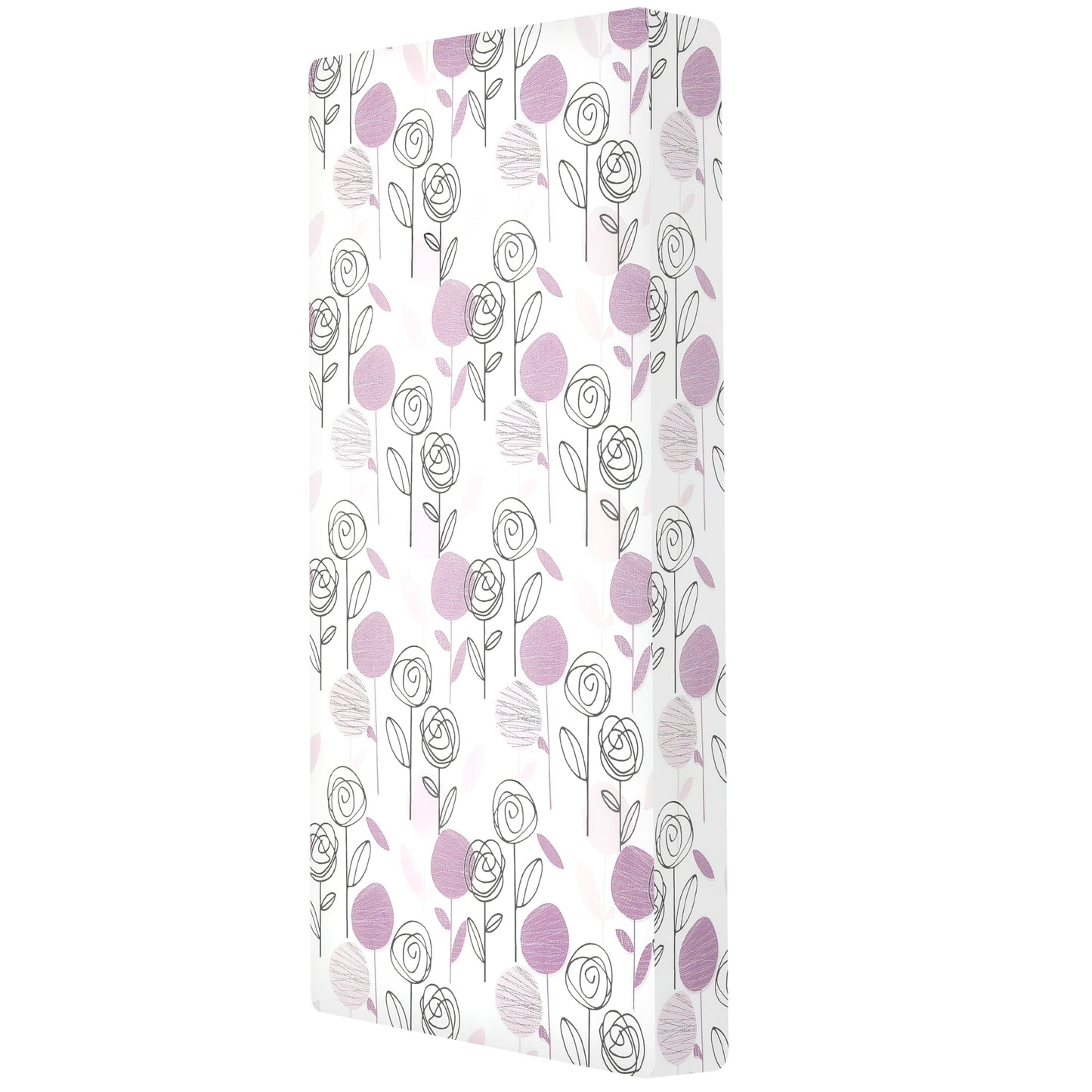 Dream On Me Floral Dreams 5” Firm Fiber Crib & Toddler Mattress (52" L x 28" W), 2-in-1 Dual-Sided Infant & Toddler Support, Waterproof & Stain Resistant, GREENGUARD Gold & BSA Certified - Rose Pink