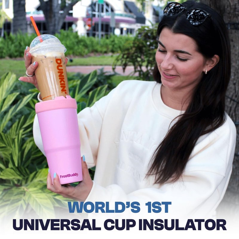 Frost Buddy Togo Buddy | 30 oz Stainless Steel Vacuum Insulated Tumbler | To Go Coffee Cup – Iced Coffee Cups, Iced Coffee Sleeve, Travel Mug, Thermal Cup for Hot & Cold Drinks, Dunkin Cup (Aurora)