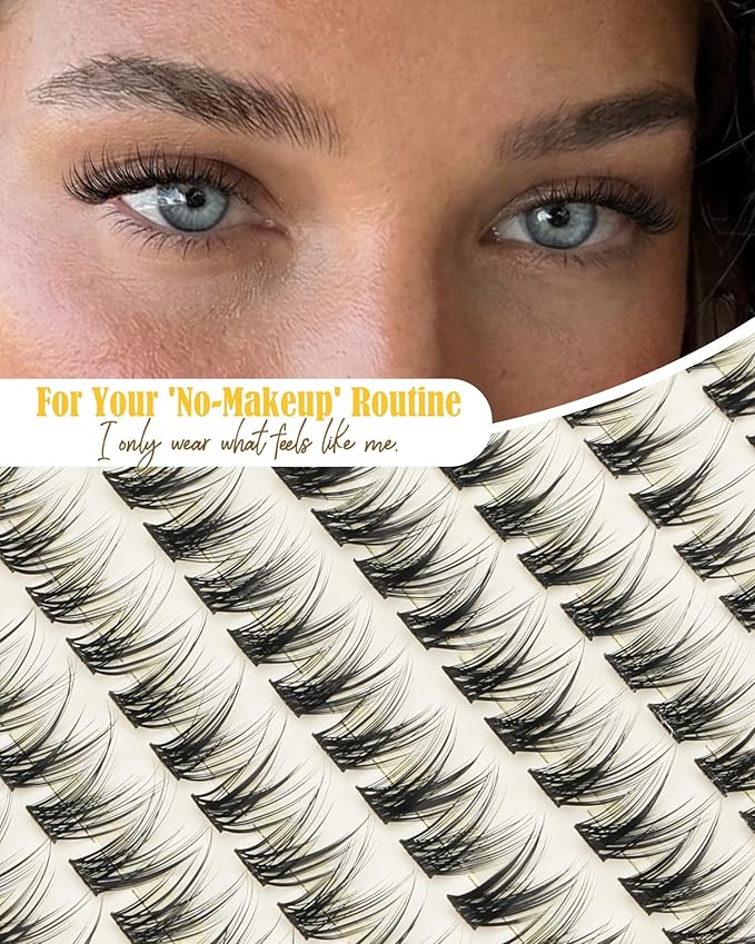 8-10-12MM Lash Clusters Natural Cluster Eyelash Extensions Wispy Cluster Lashes Soft Individual Lashes C Curve Lash Extensions Seamless Blend DIY Eyelash Clusters Thin Band Lashes Clusters 192Pcs