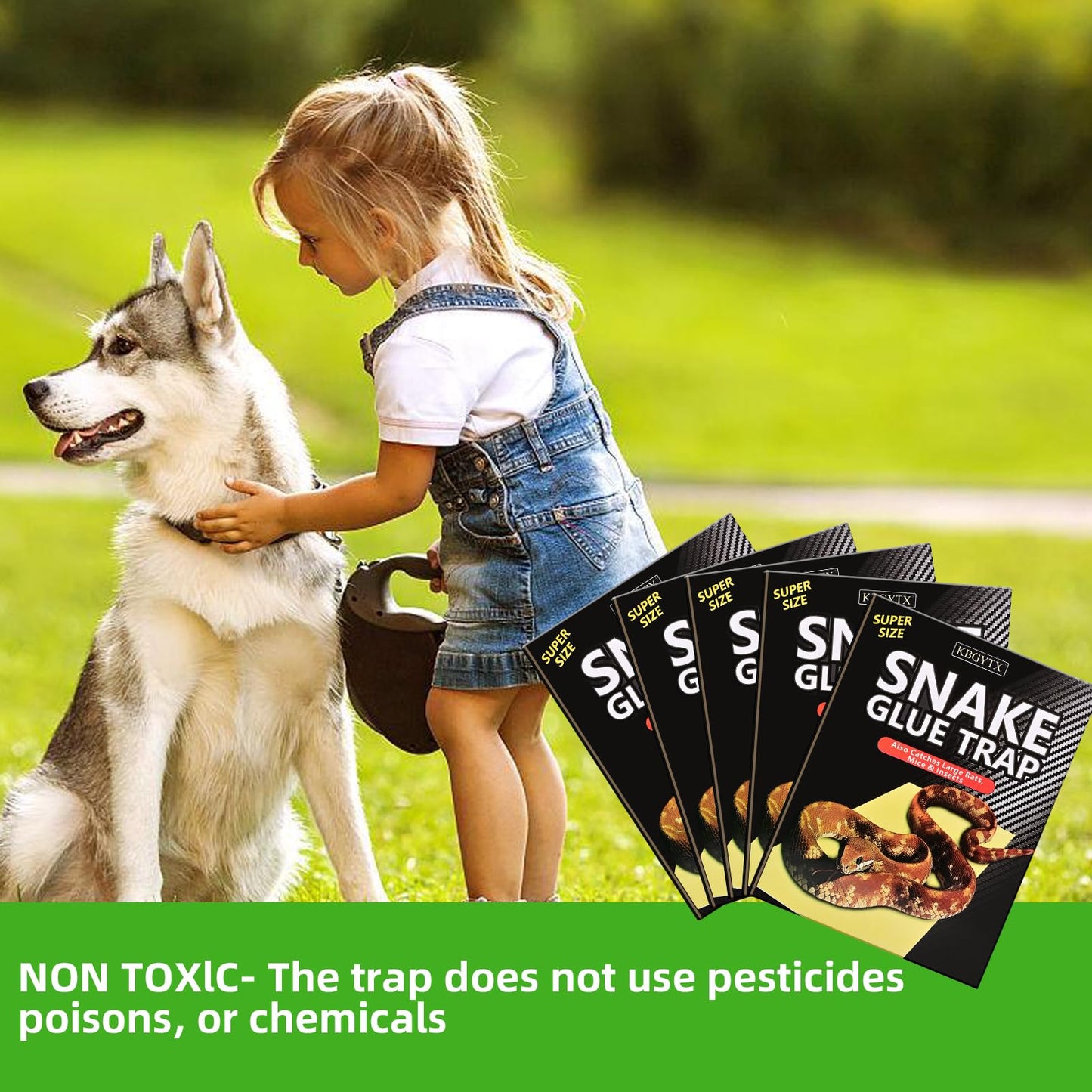 4 Pack 10" x 16" Large Snake Glue Traps with Enhanced Stickiness, Snake Rat Sticky Pad Board for House Indoor Outdoor, Sticky Glue Traps for Snakes, Mice, Rats, Easy to Set
