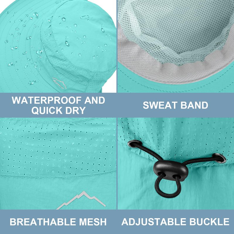 Sun Hat for Men Women with Neck Flap,UPF 50+ UV Protective Hiking Fishing Hats,Wide Brim Sun Hat for Women&Men