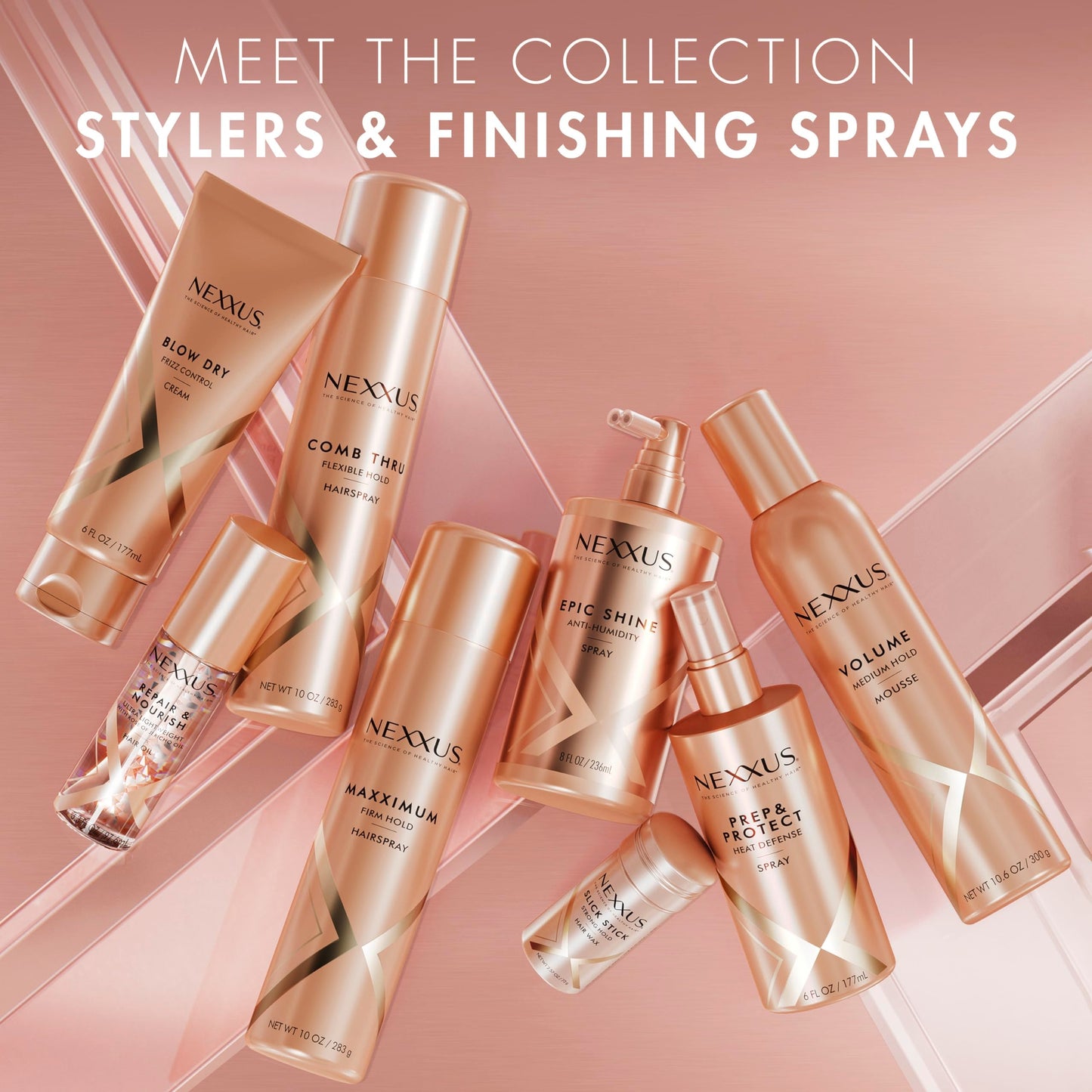 Nexxus Styling Spray Maxximum Finish Firm Hold Hairspray Powered by STYLEPROTECT Technology 10 oz