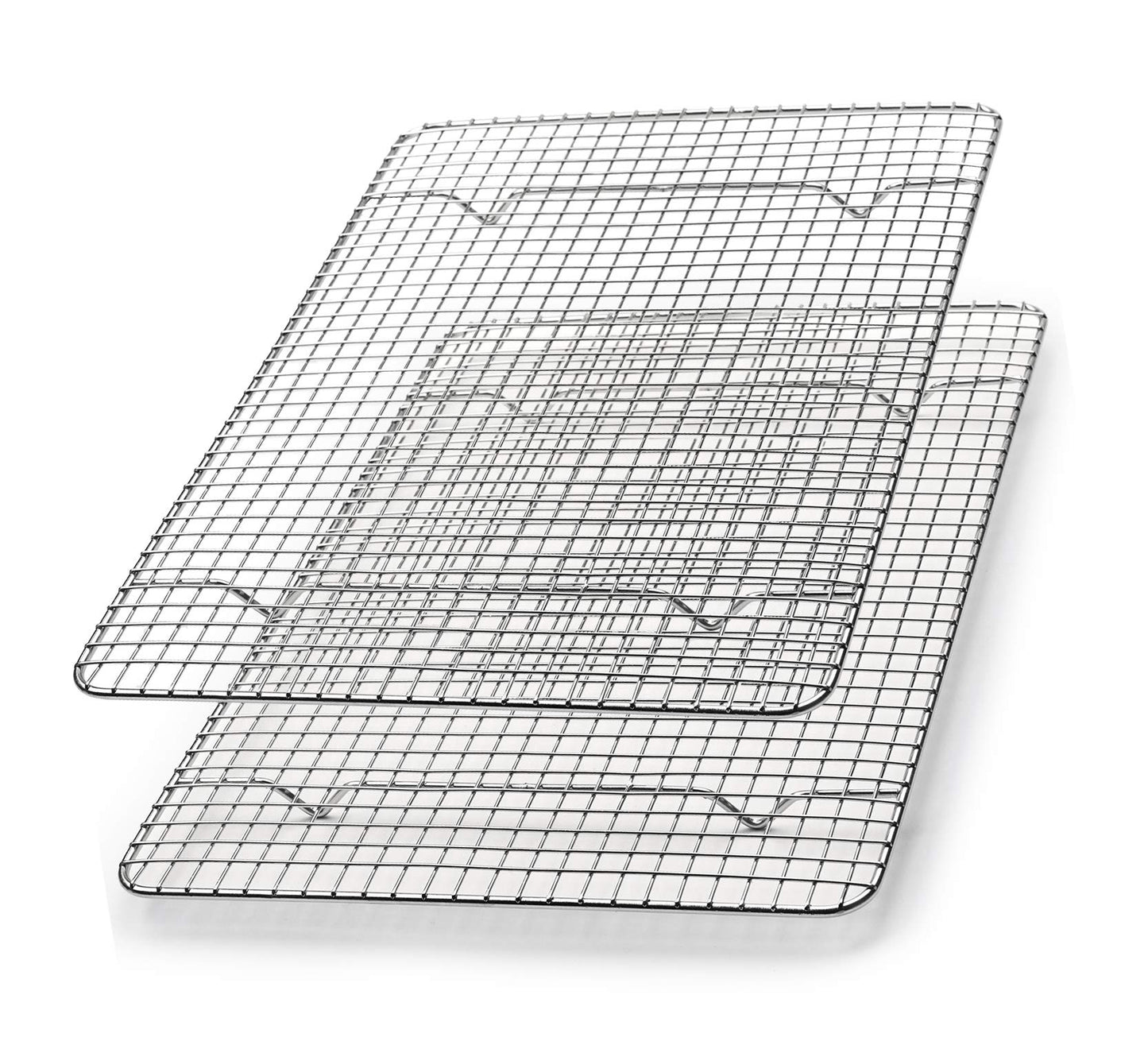 Spring Chef 8.5" x 12" Stainless Steel Cooling Racks, Wire Rack for Baking Sheet - Fits Small Quarter Sheet Pan - Perfect for Cooking, Baking, Grilling, Smoking - Dishwasher Safe - Set of 2
