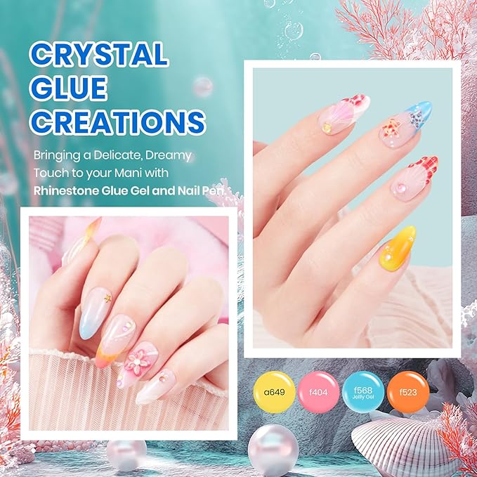 Beetles 25 Colors Gel Nail Polish Set, Spring Cat Eye Glitter Pearl Neon Blue Pink Green Gel Polish Kit with Chrome Nail Powder Soak Off UV LED Nail Art Salon DIY at Home Manicure Gift for Women