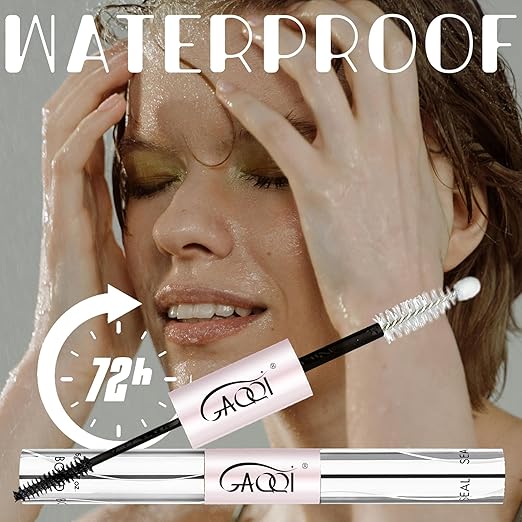GAQQI Lash Bond and Seal + Remover 3 in 1 Set, 10ml Lash Cluster Glue Waterproof for Eyelash Clusters, 5ml Eyelash Remover Gentle Formula, Strong Hold for 72H+