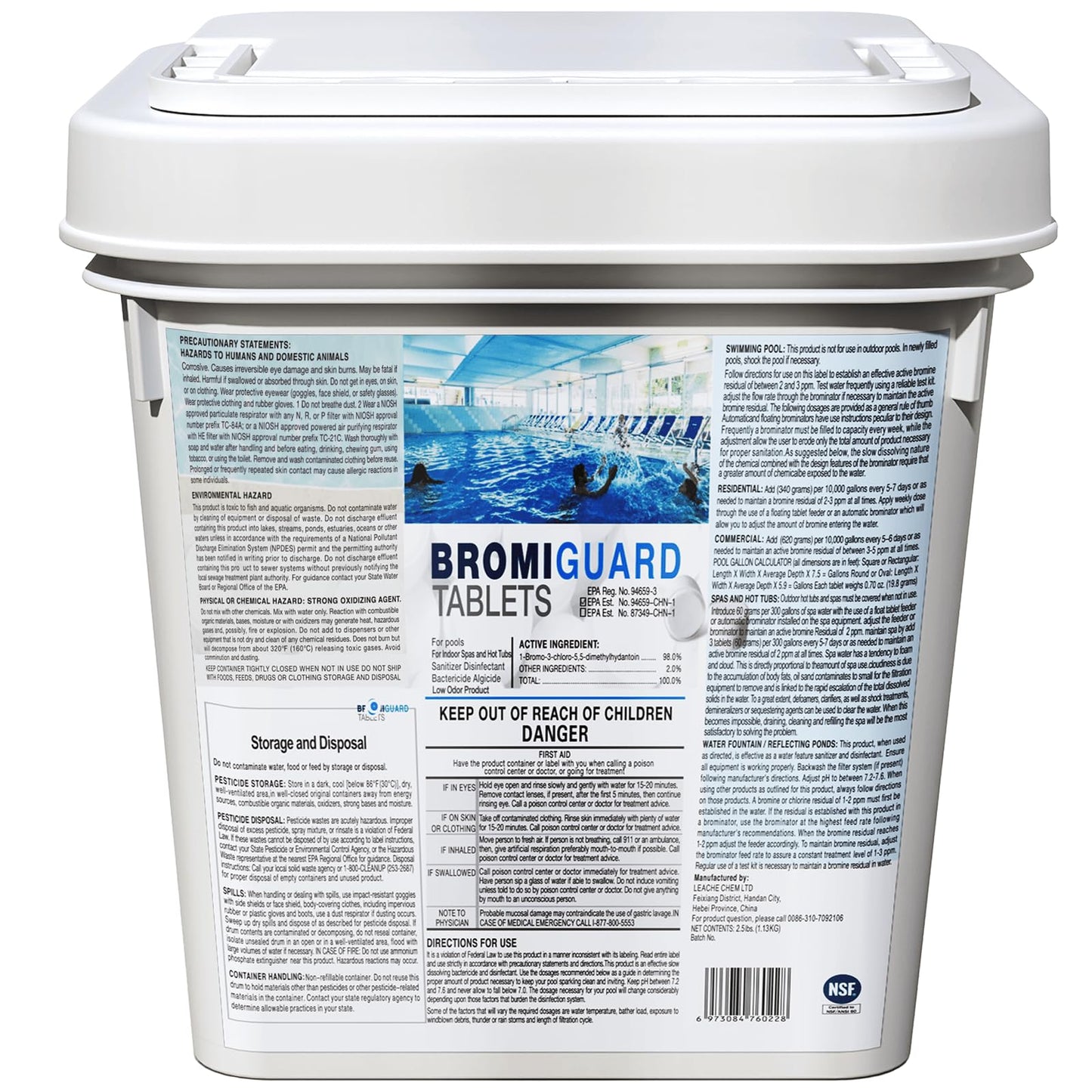 1 Inch 2.5 Lbs Bromine Tablets for Spa Hot Tub Chemical Tabs Brominating Tablets Spa Hot Tub Chemical Sanitizer