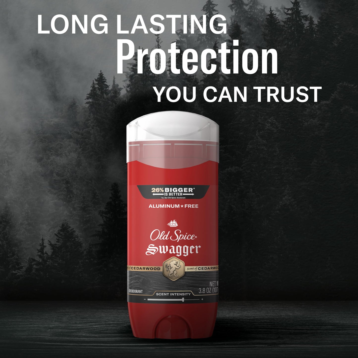 Old Spice Aluminum Free Deodorant for Men, 24/7 Protection to Eliminate Odors, 24/7 Freshness & Lasting Scent, Swagger with Lime & Cedarwood Scent, 3.8 oz (Pack of 3)