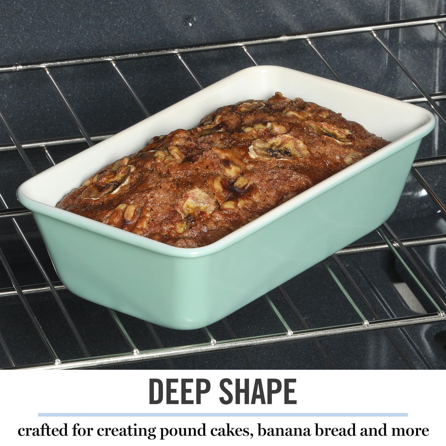 Martha Stewart Gallen 9 Inch Nonstick Carbon Steel Loaf Pan - Teal