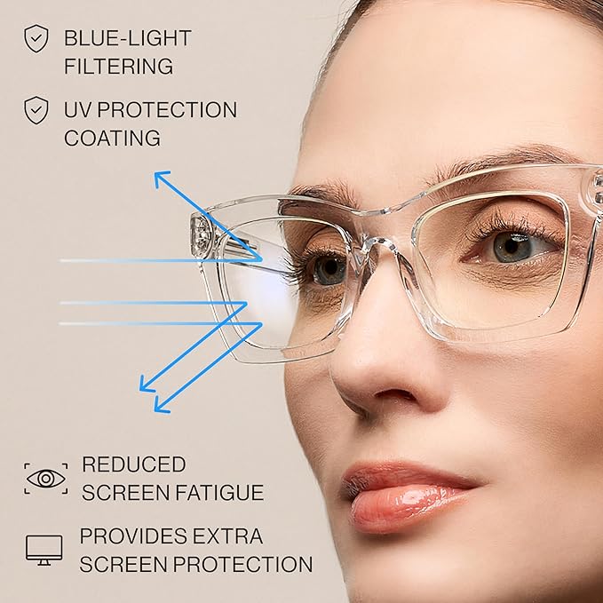 CCVOO 3.0 Oprah Style Reading Glasses for Women, Stylish Eyeglasses, Blue Light Readers for Women, Cheaters, (A1 Mix)