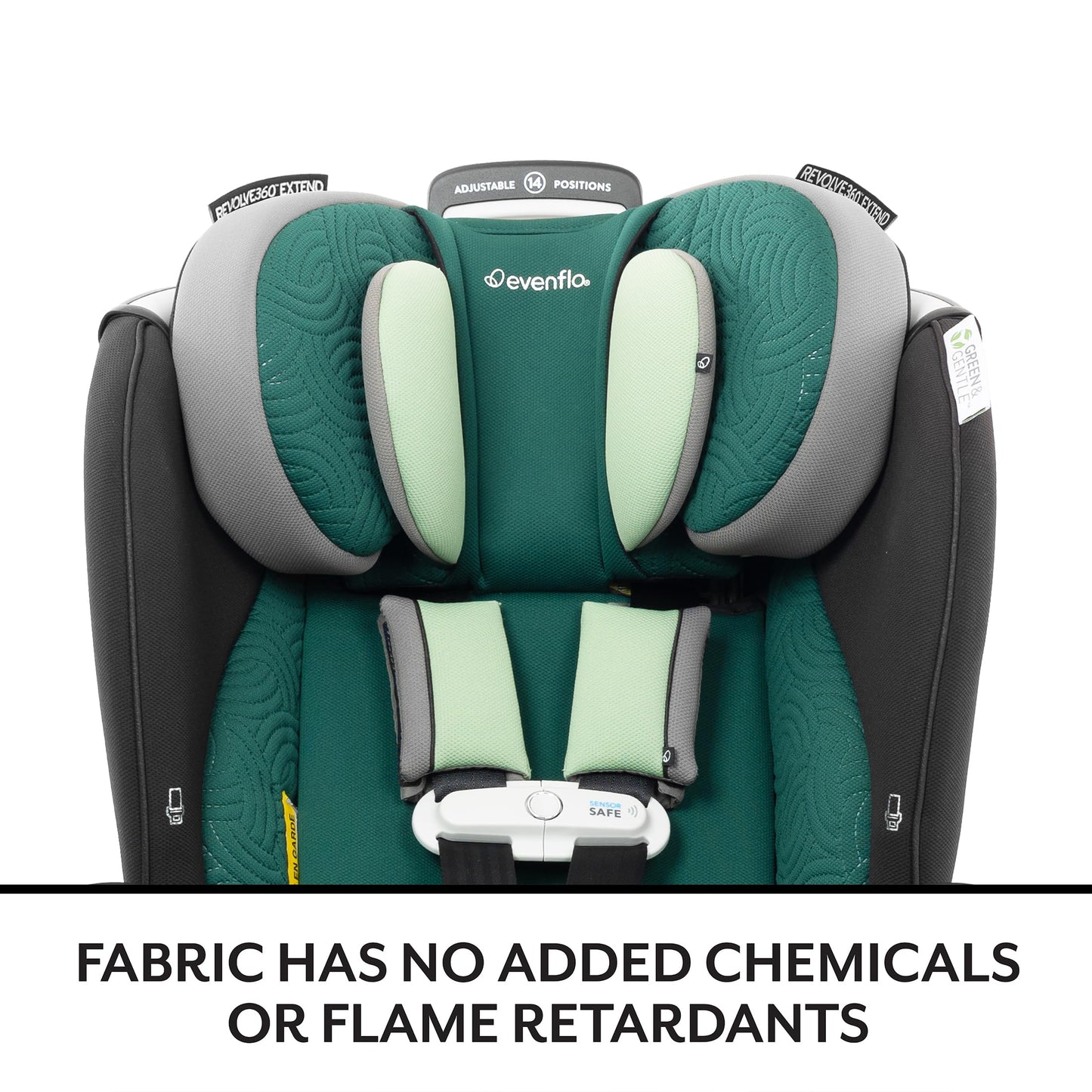 Evenflo Revolve360 Extend Convertible Car Seat with 360 Degree Rotation, Extended Rear-Facing, Forward-Facing, Booster Mode, and Secure Latch Install, Travertine