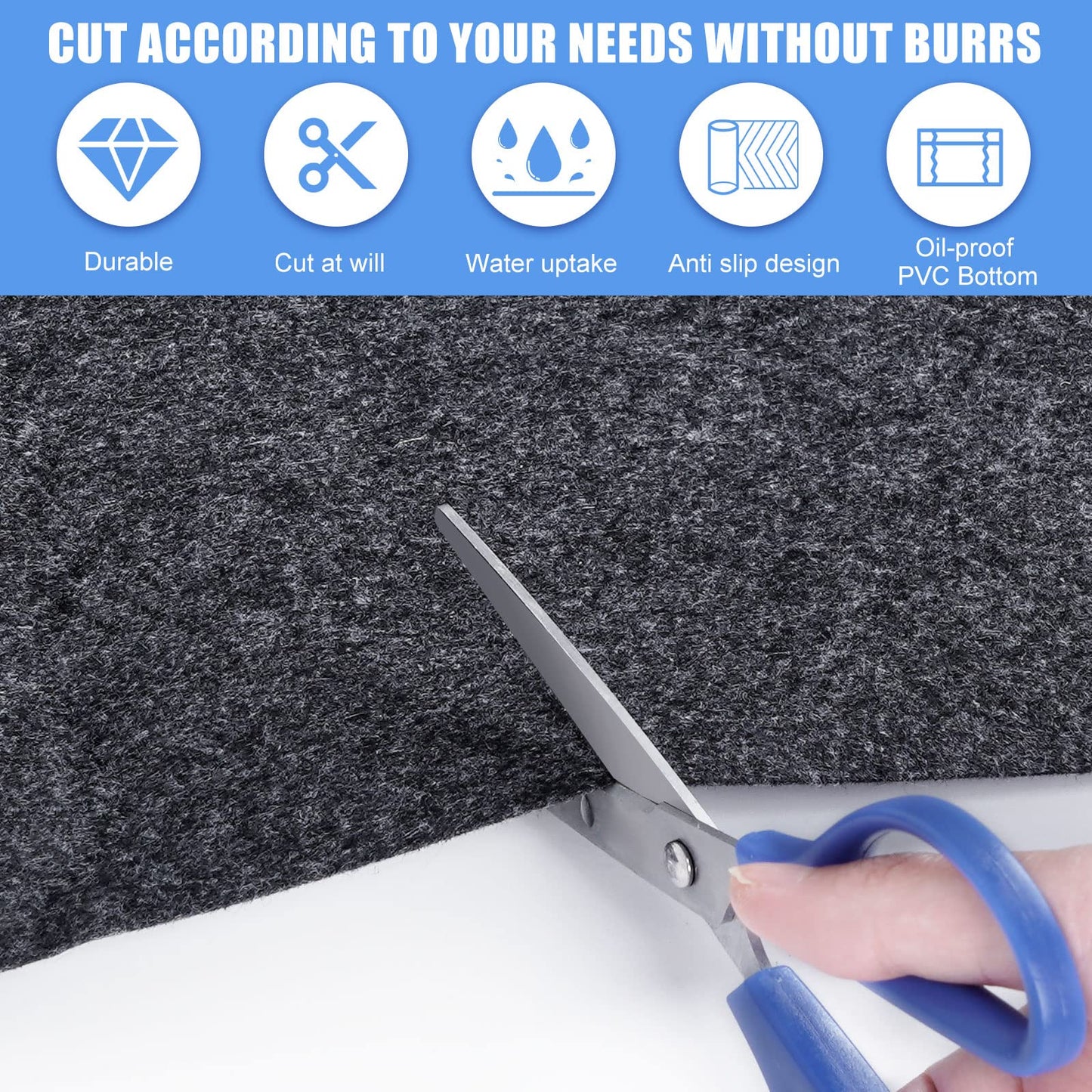 80 * 80 inch Inflatable Hot Tub Mat, Outdoor Indoor, Waterproof Slip-Proof Backing, Absorbent Spa Pool Ground Base Flooring Protector for Hot Tub