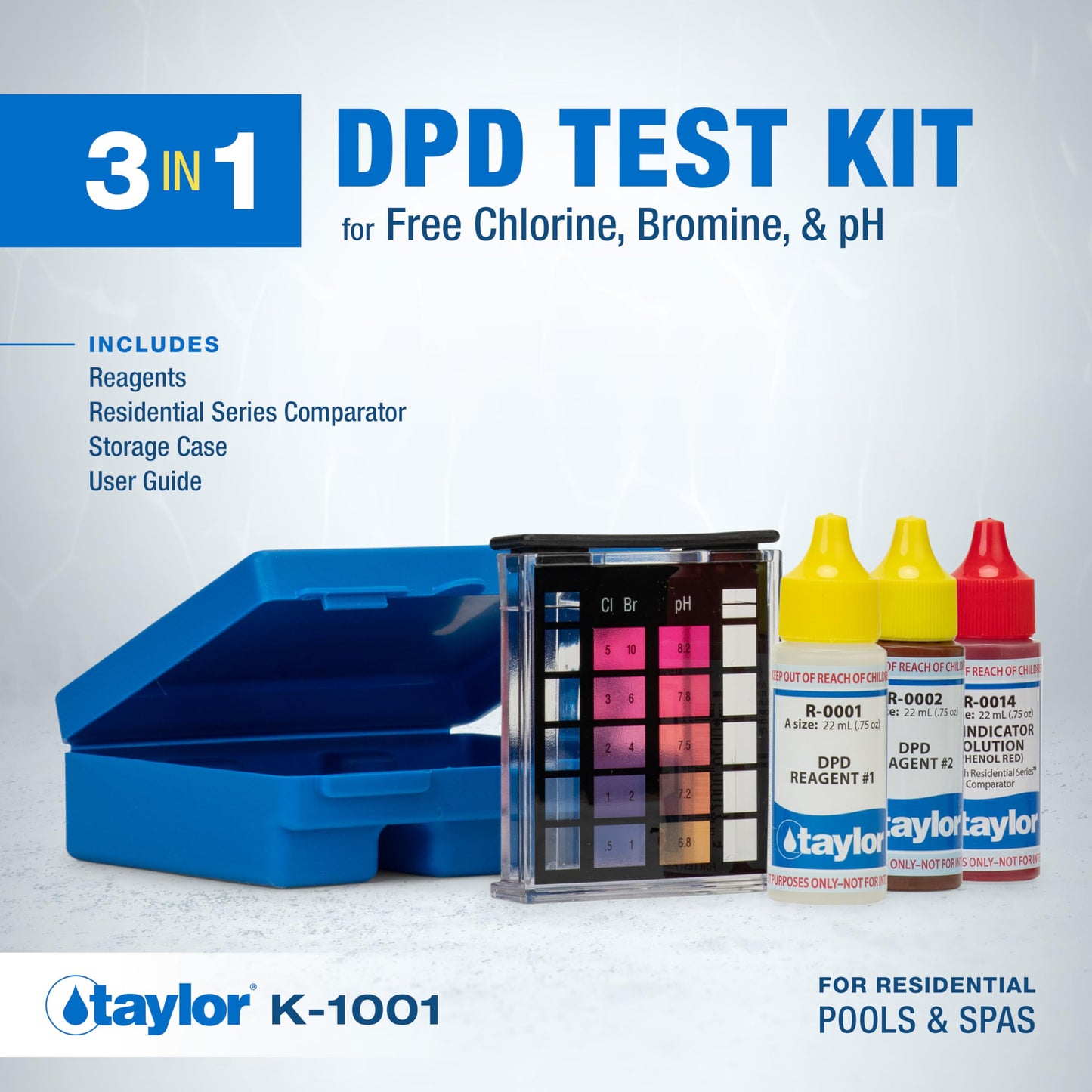 Taylor K1001 Basic Residential DPD Pool or Spa Test Kit