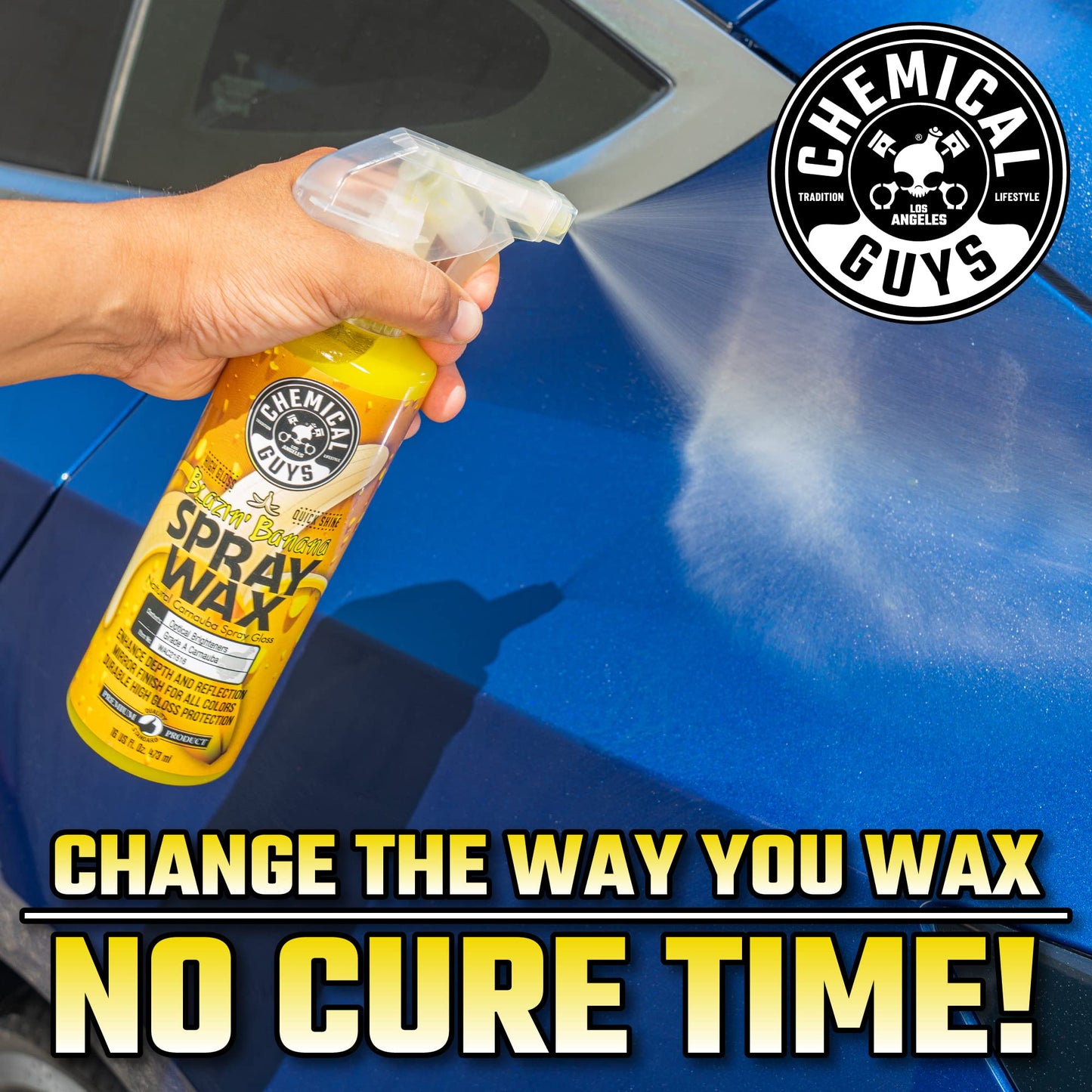Chemical Guys Spray Wax Blazin' Banana - Carnauba Car Wax Spray for High Gloss Shine and Protection, Safe for Cars, Trucks, SUVs, RVs, and More - 16 oz