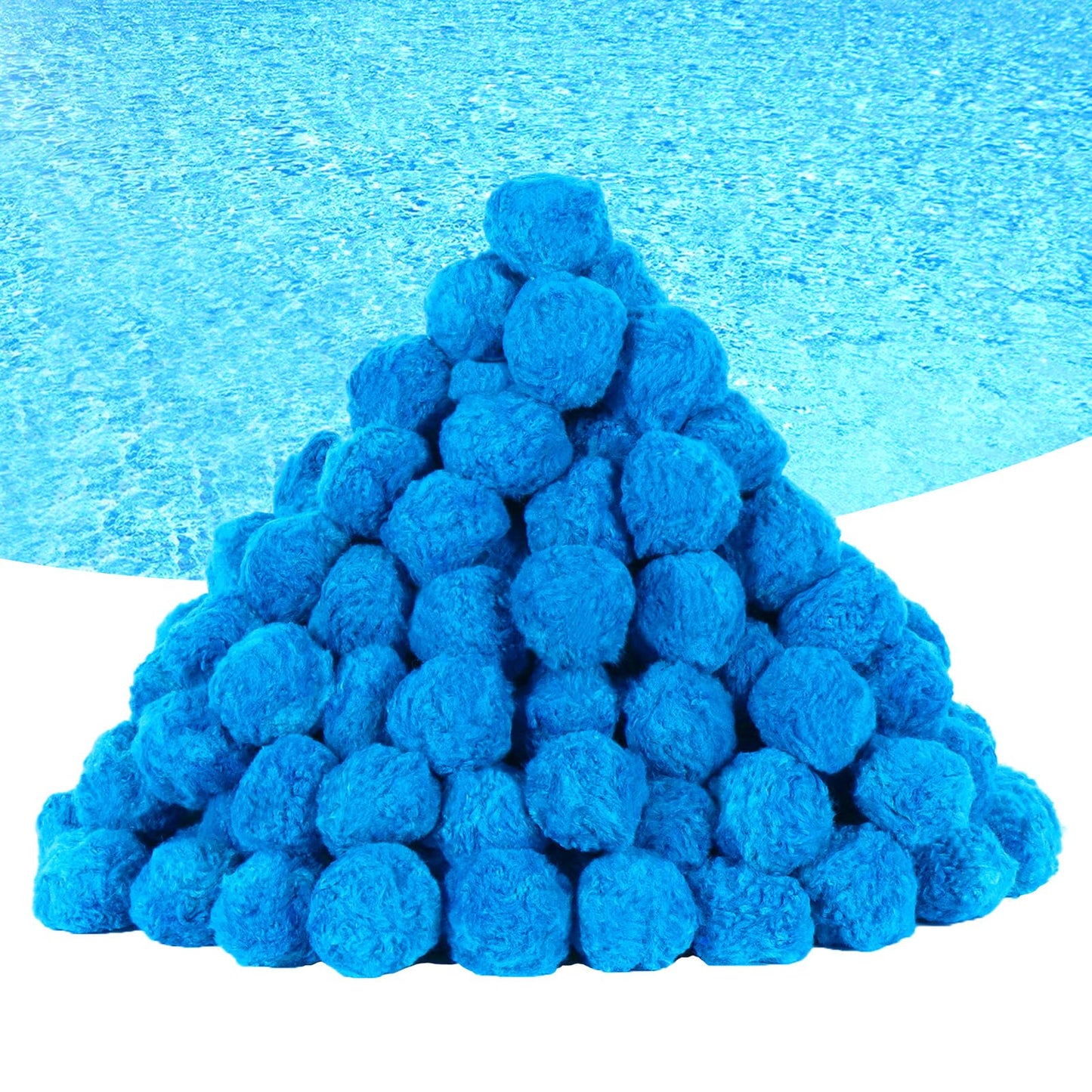 Askyli 3.1 lbs Pool Filter Balls for Sand Filter, Reusable Pool Sand Filter Balls, Efficient Blue Filter Media Balls, Suitable for All Sand Filter System (Equals 100lbs Pool Filter Sand)