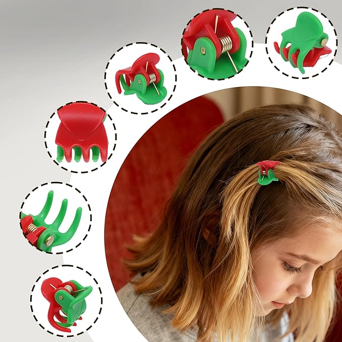 YOHAMA 36 PCS Colorfuls Mini Hair Claw Clips Great for Design Kids and Adult Christmas Hairstyles Decoration Buns, Pining Bangs Strong Grip Multi-function Clamp Clips.