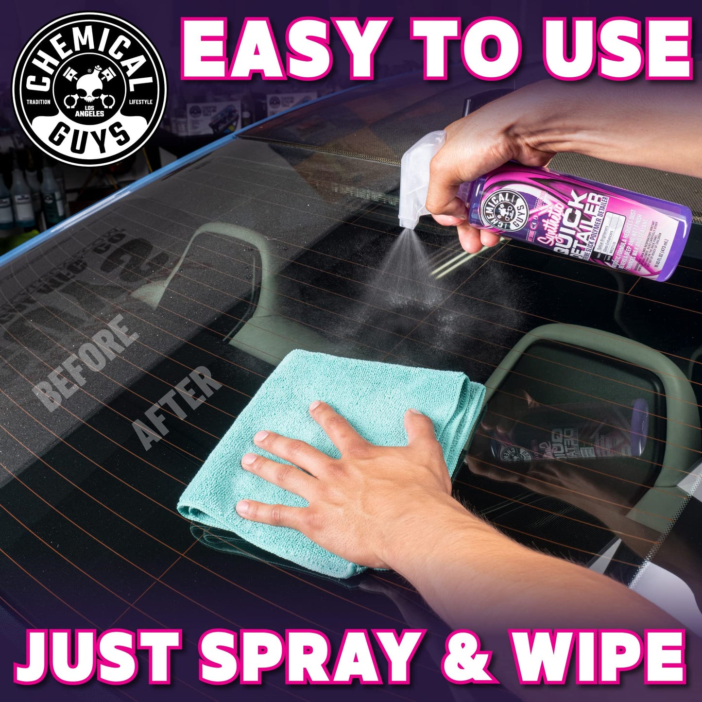 Chemical Guys WAC21116 Synthetic Quick Detailer, Safe for Cars, Trucks, SUVs, Motorcycles, RVs & More, 16 fl oz (Pack of 2)