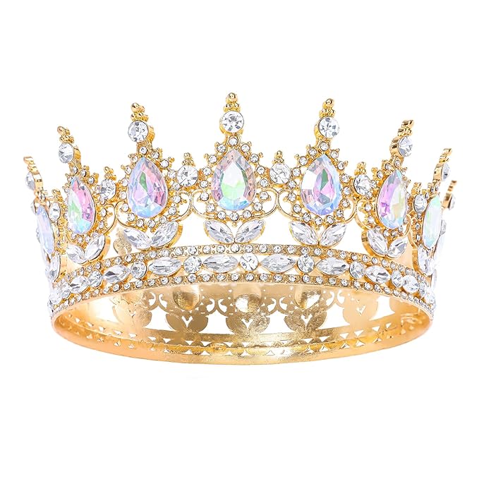 Queen Crown for Women Crystal Tiara for Women Rhinestone Wedding Headband for Bride Hair Accessories for Costume Birthday Party Prom Gifts