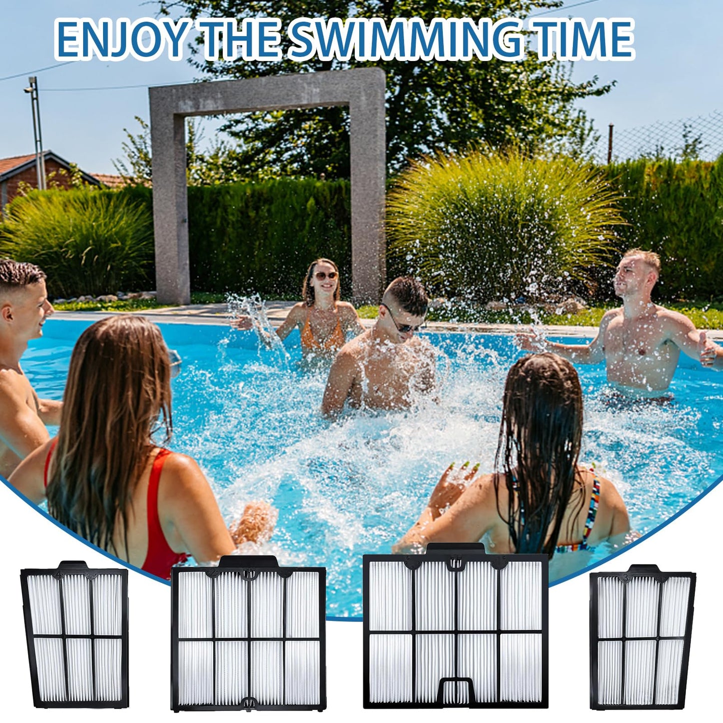 Replace Part#9991467-R4 Ultra-Fine Filter Panels Compatible with Dolphin Robotic Pool Cleaners,Pleated Cartridge Filter Replacement for Dolphin S200,Proteus DX4,Active 20,Active 30,S300i,M600