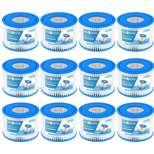isinlive 12 Pack Type VI Hot Tub Filter and SPA Filter Replacement for Lay-Z Spa Filter, Intex, Coleman SaluSpa Hot Tub Filter 90352E, 58323E, 58324, Swimming Pool Pump Filter Cartridge